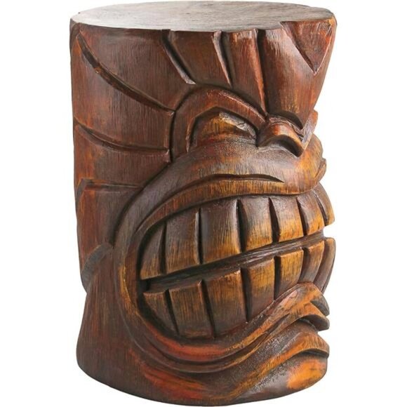 Grand Tiki Face Kanaloa Teeth Indoor/Outdoor Side Table Statue for Patio, Bar - Picture 3 of 5